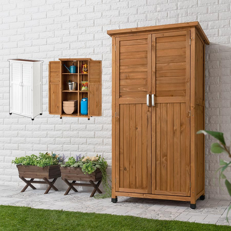 天然木ウッドストッカー 大サイズ 物置 屋外ストッカー おしゃれ ぼん