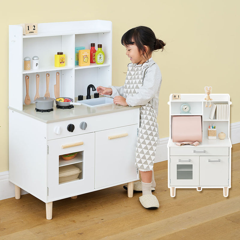 2WAYおままごとキッチン キャビネット おもちゃ ぬいぐるみ おままごと