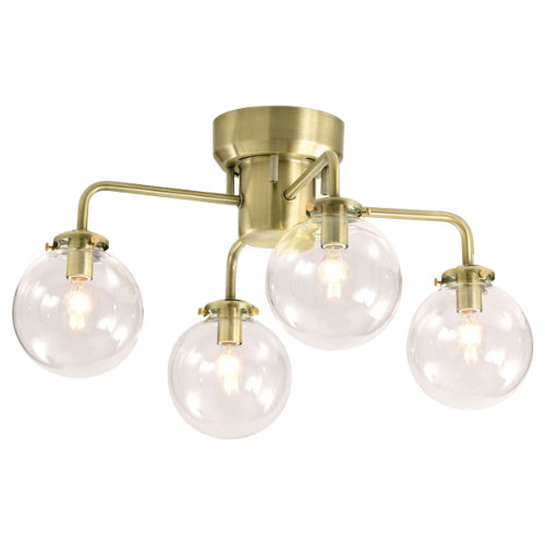 シーリングライト 4灯 ガラス 照明 ライト おしゃれ noji LIT000161