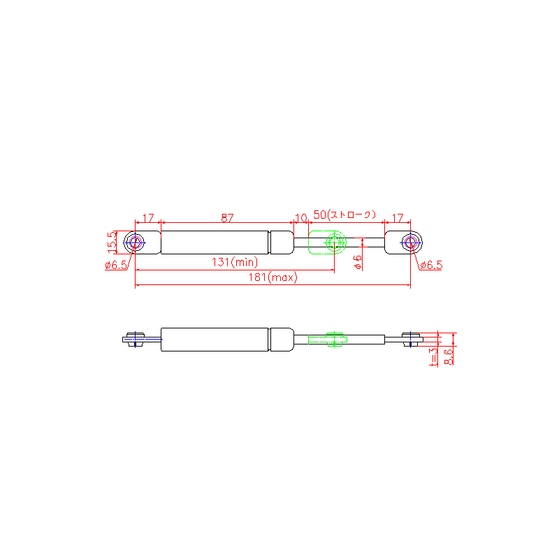 L-120N | ガススプリング・オイルダンパー | ジョー・プリンス竹下株式会社