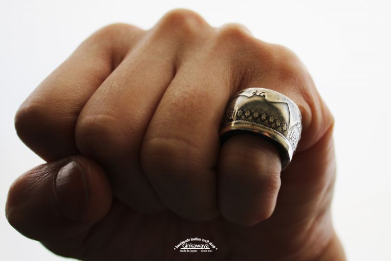 モルガンダラーコインリング 銀貨をリングに加工