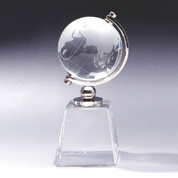地球儀｜クリスタルの記念品・盾 - 日興インターナショナル