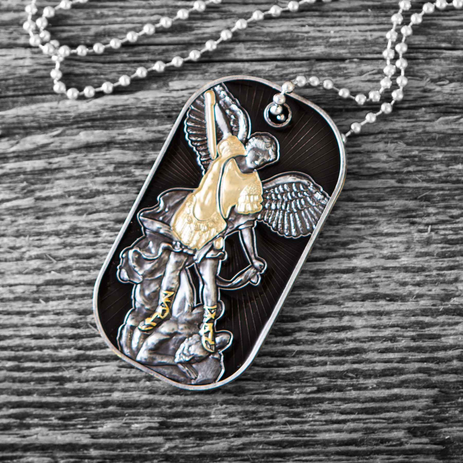 St. Michael Dog Tag Pendant – SGT GRIT