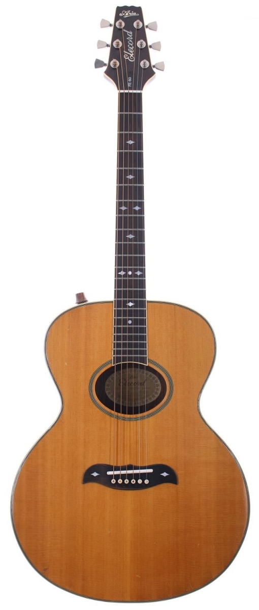 1980s Aria Elecord FE60 electro-acoustic guitar, made in Japan