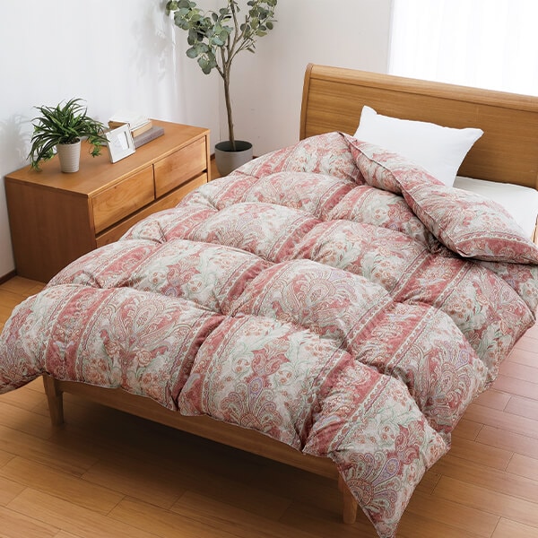 柄おまかせハンガリー産ダウン90％羽毛掛け布団(シングル150×210cm