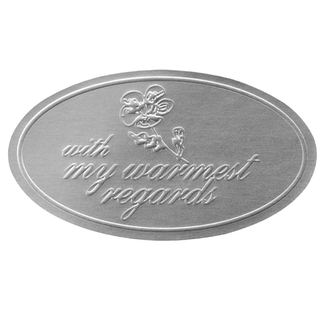 エレガントシルバーロールシール-5(W45×H25 シルバー): ギフトシール