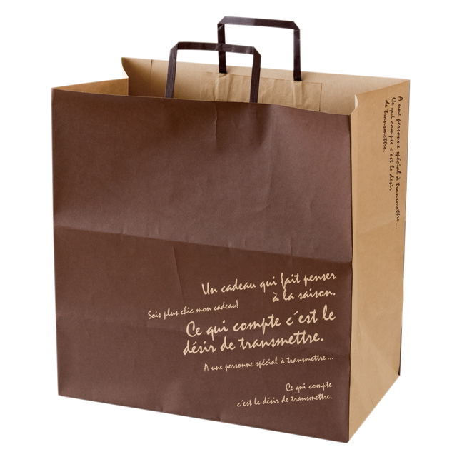 BKFブラウンペーパーバッグ-L(W380×D220×H390): 手提げ袋｜ギフト