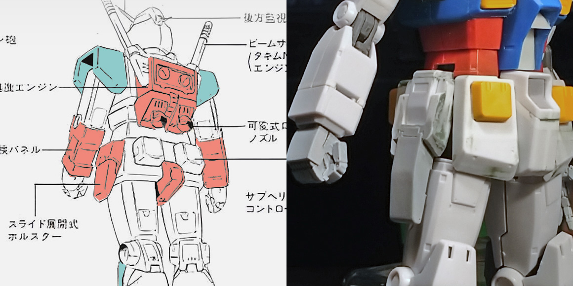 MSVとGFFの良いとこ取りで「プロト化」する – 1/144でHGオリジン版