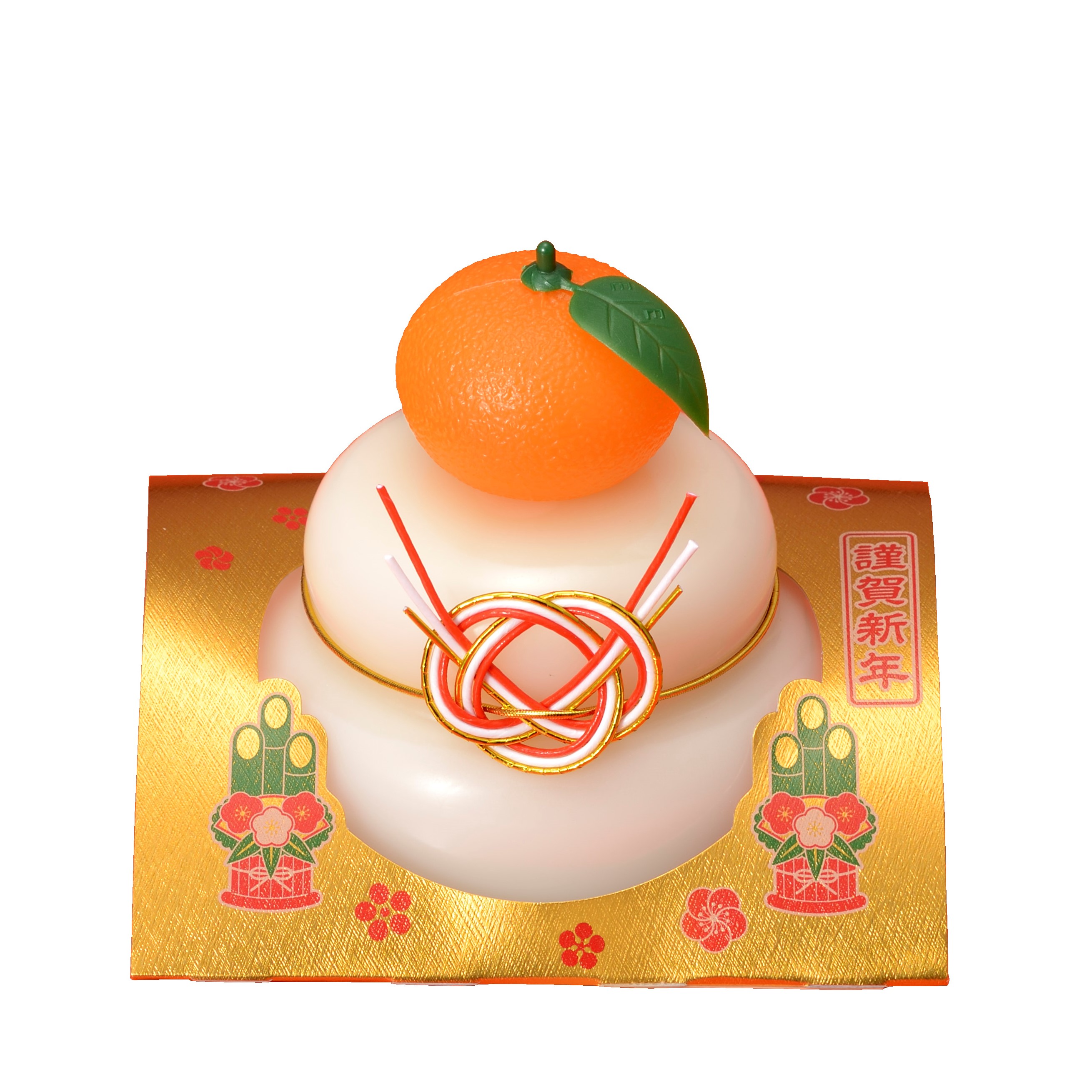 越後の鏡餅 押すポン華やか 160g橙｜押すだけポン・開いてポン｜お