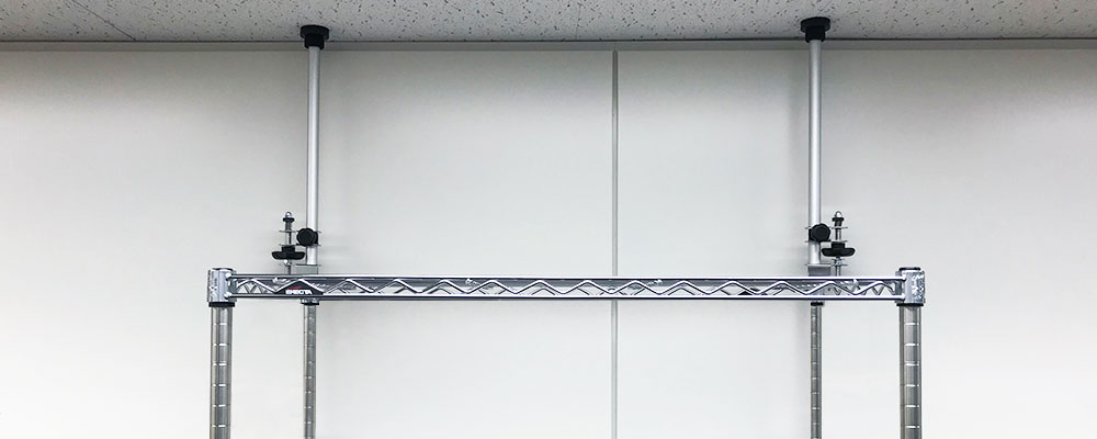 転倒防止対策をスマートに！ エレクターシェルフ ベーシックシリーズ