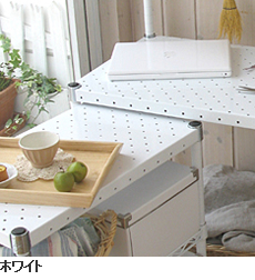 八6179【未使用品】エレクター パンチングシェルフ ホワイト 3箱セット