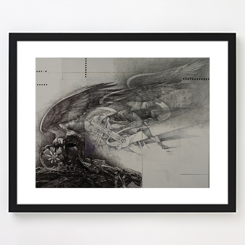 雑 前田真宏 雑画集』発売記念アート展】額装高精彩複製画C（ガメラ3