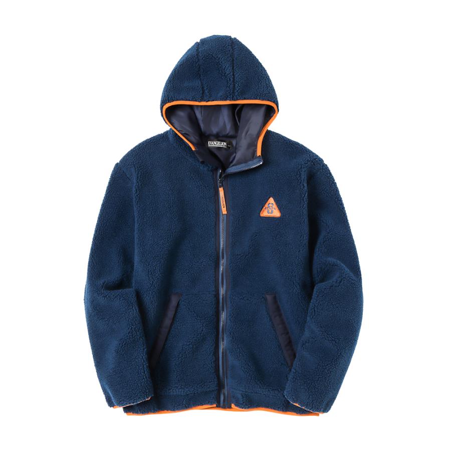 EVANGELION ボアZIPパーカー/ネイビー