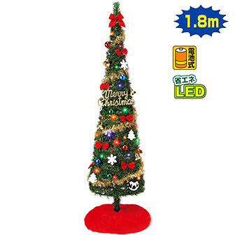 クリスマスツリー 簡単設置 180cm || 通販・販売