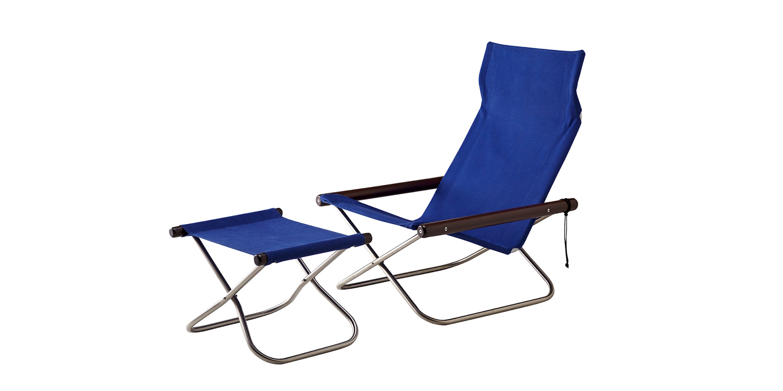 ニーチェアエックス オットマン・ダークブラウン × ブルー | D&DEPARTMENT