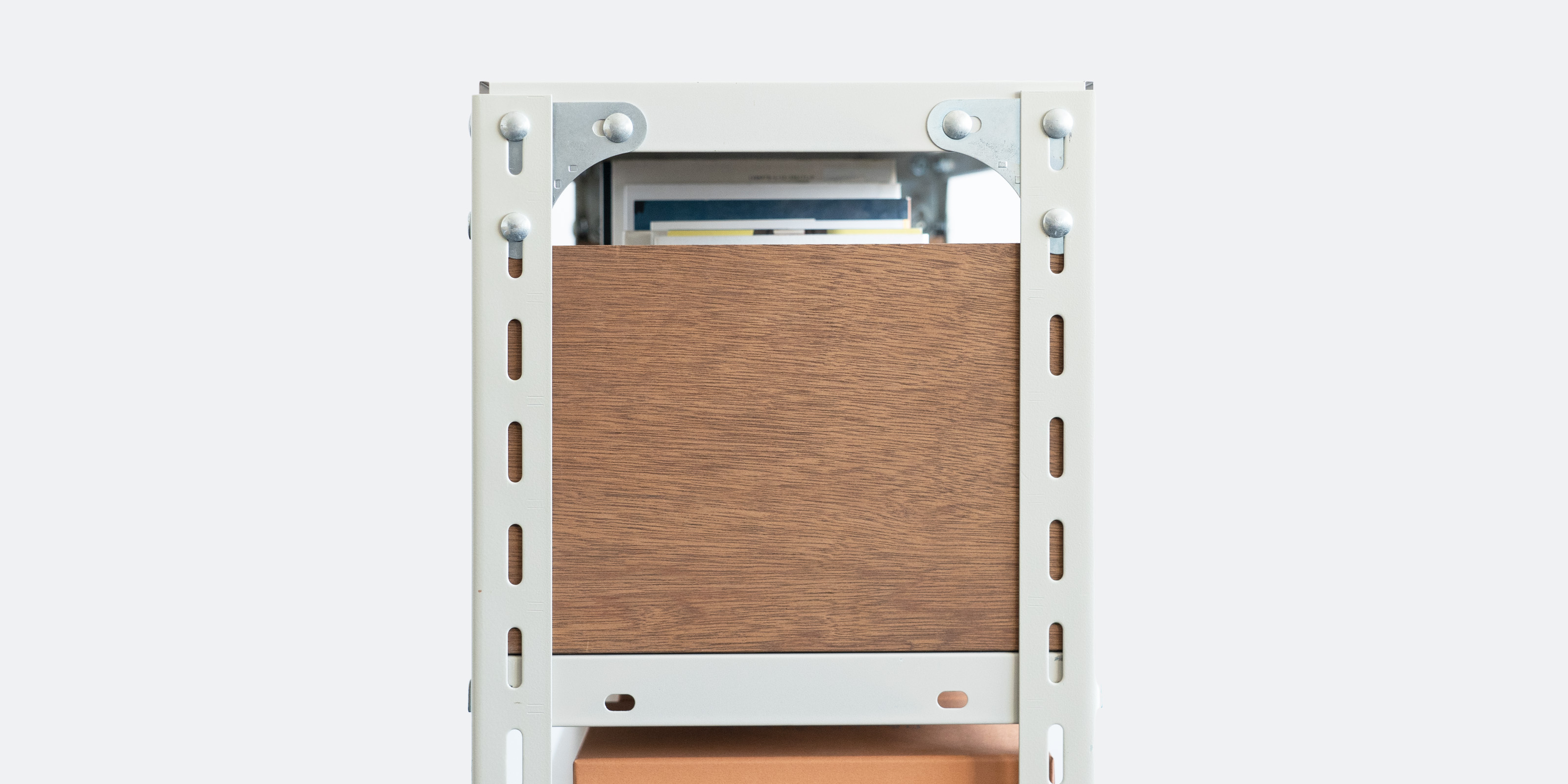 工業用スチールシェルフ ブックエンド（2枚セット）【奥行300mm専用