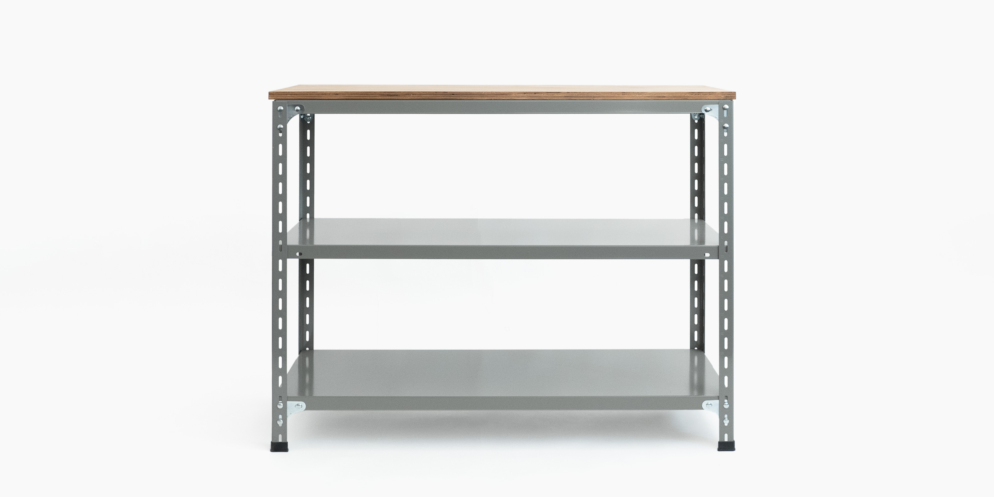 工業用スチールシェルフ（W885）・4段・D450・アイボリー | D&DEPARTMENT