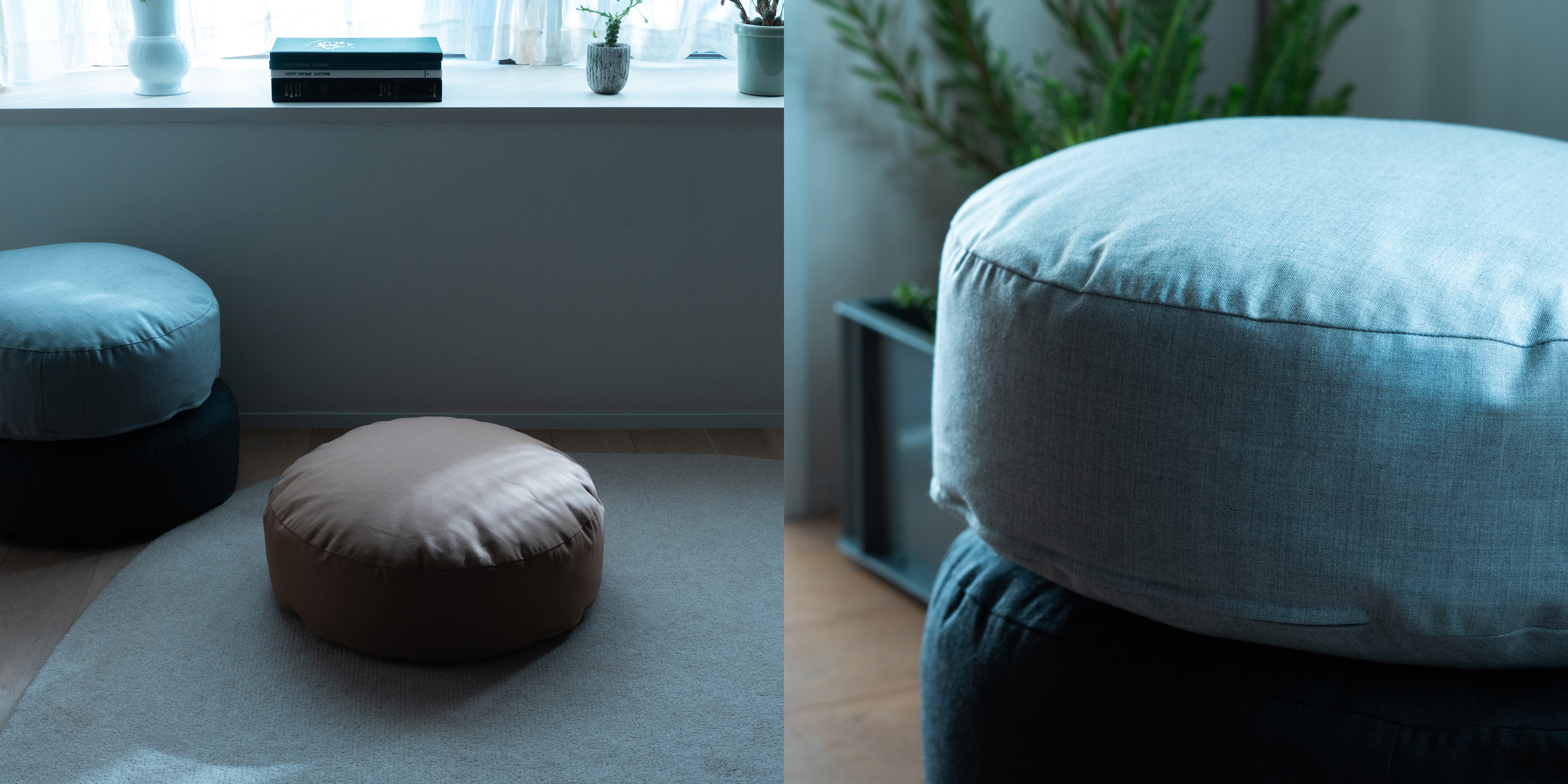 FIBER ART STUDIO クッションチェア ラウンド・SOMOU・アンバー