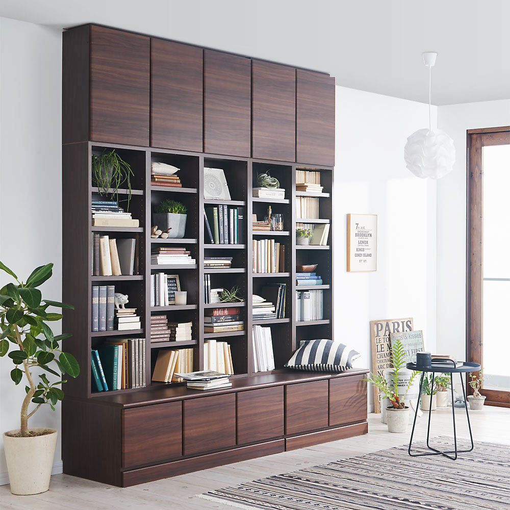 ベンチブックシェルフ 本体 幅116.5cm ディノスANAmall店