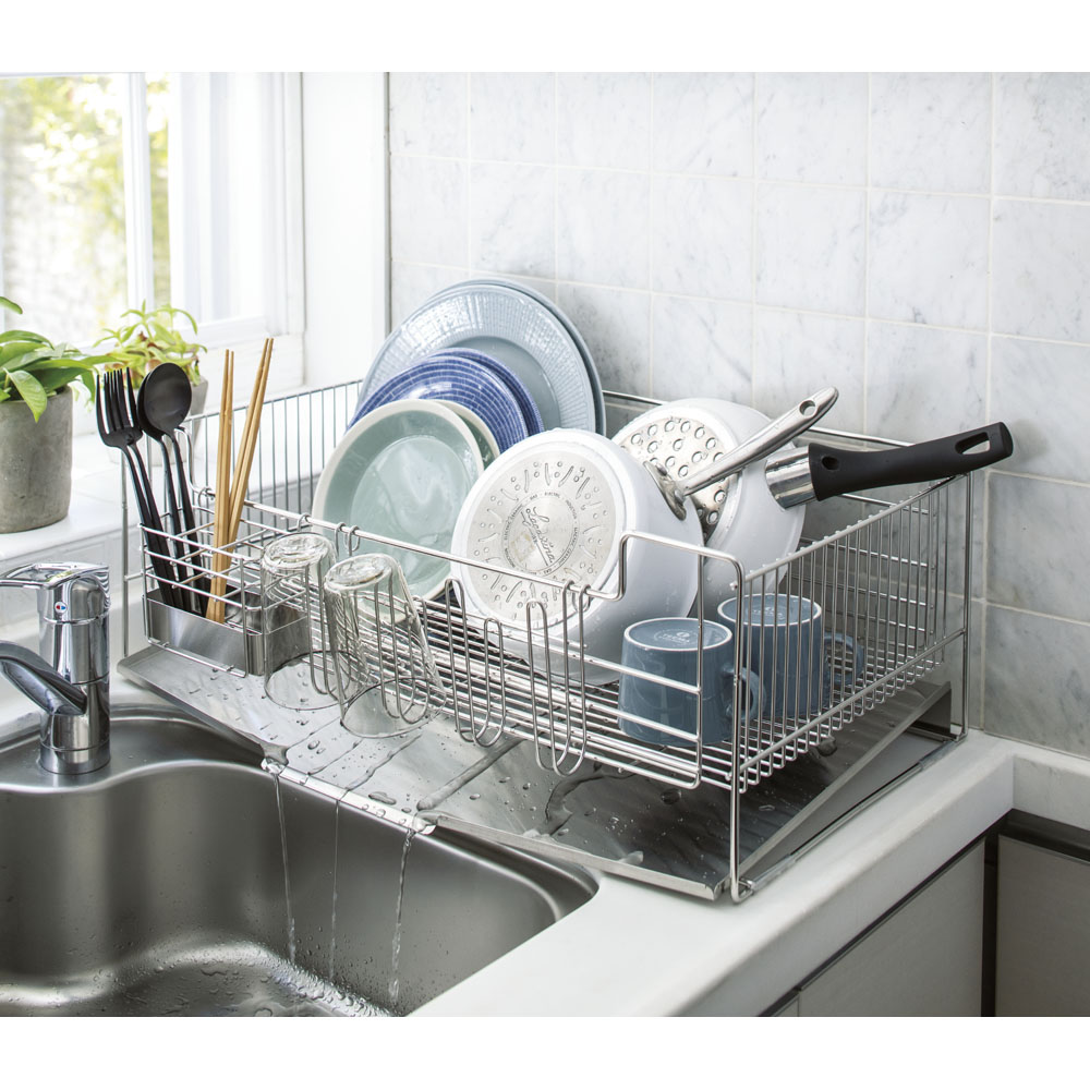 ≪ステンレストレー≫ 奥行58cmのシンクに渡せる水切り（ワイドハイ