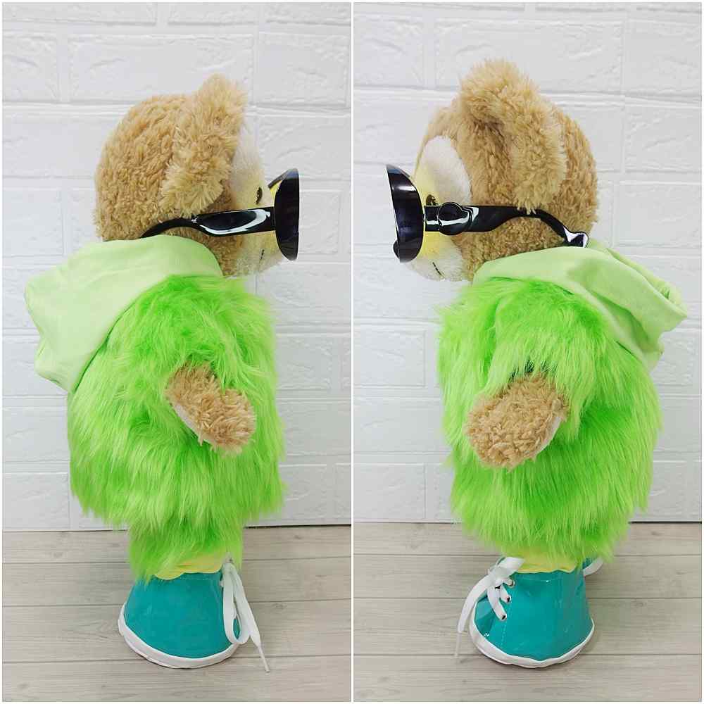 予約受付中】 ダッフィー 衣装 Sサイズ (身長43cm) Number 風 黄緑