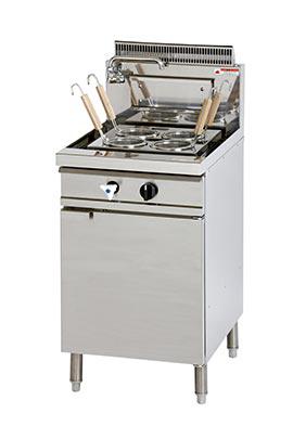 パスタボイラー｜パスタ専用のガス式ゆで麺器。バスケットタイプ、丸