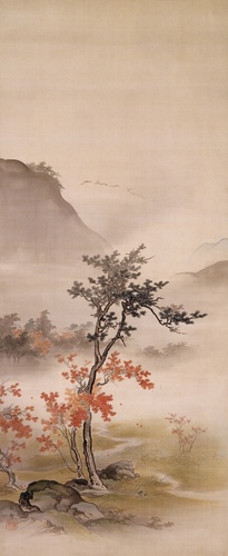 桜花紅葉山水図 | 橋本雅邦 | 収蔵品詳細 | 作品を知る | 東京富士