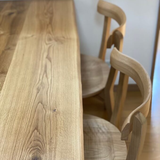 大阪府 S様邸 ナラ無垢材ダイニングテーブル | 風樹の塔