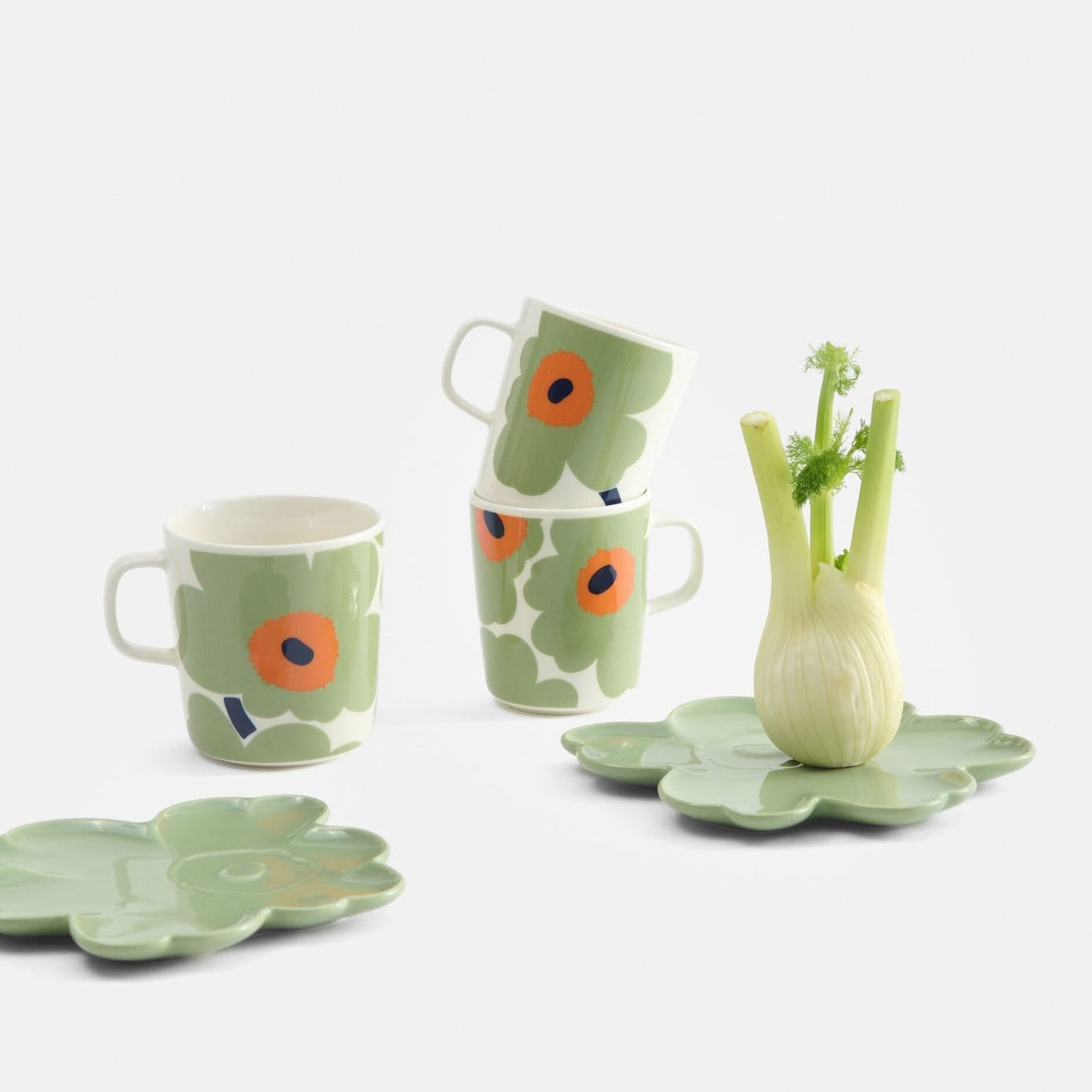 Marimekko Unikko Plate 20cm White | FUNSTY