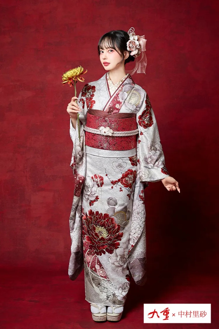 レトロポップ ビタミンカラー/オレンジ/グリーン(黄緑) 桜柄 かわいい