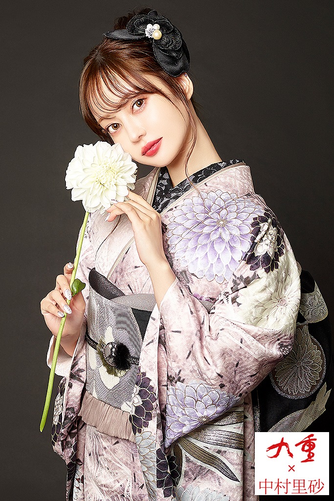 九重×中村里砂振袖ネットレンタル くすみ色/ダスティーピンク/くすみ
