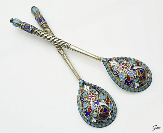 ロシアン クロワゾネ・エナメル スプーン
