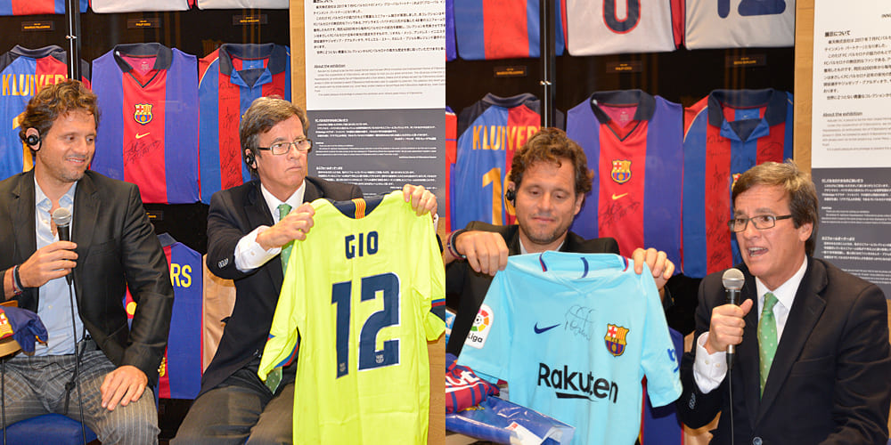 ファン垂涎！バルセロナの歴代ユニフォームが楽天カフェ渋谷に集結