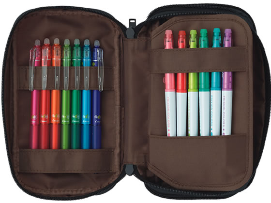 リヒトラブ ペンケース[ブックタイプ]トリプル 黒 A7556-24 通販