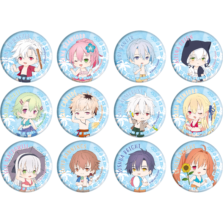 缶バッジ「英雄伝説 閃の軌跡IV」（全12種）（夏仕様）（ミニキャラ