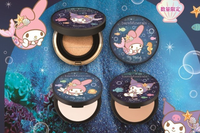 ベアミネラル23年クリスマスコスメ、“マーメイド姿”のマイメロディ