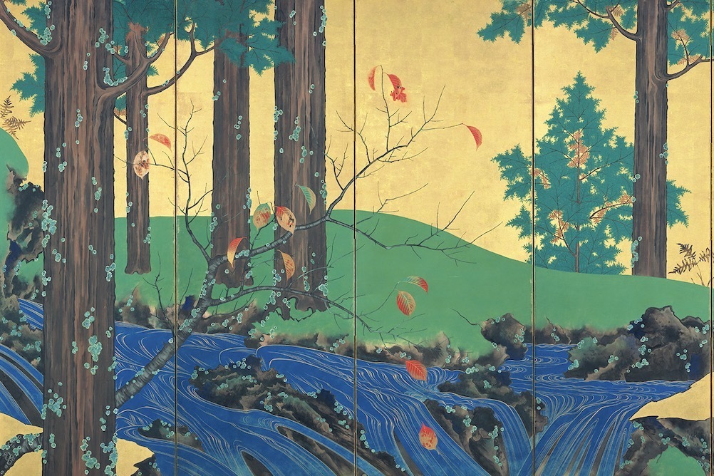 特別展「鈴木其一・夏秋渓流図屏風」根津美術館で、異色の代表作《夏秋