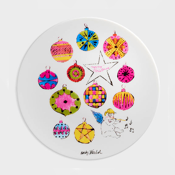 アンディ・ウォーホルのクリスマスプレート＆キャンドル - リースや