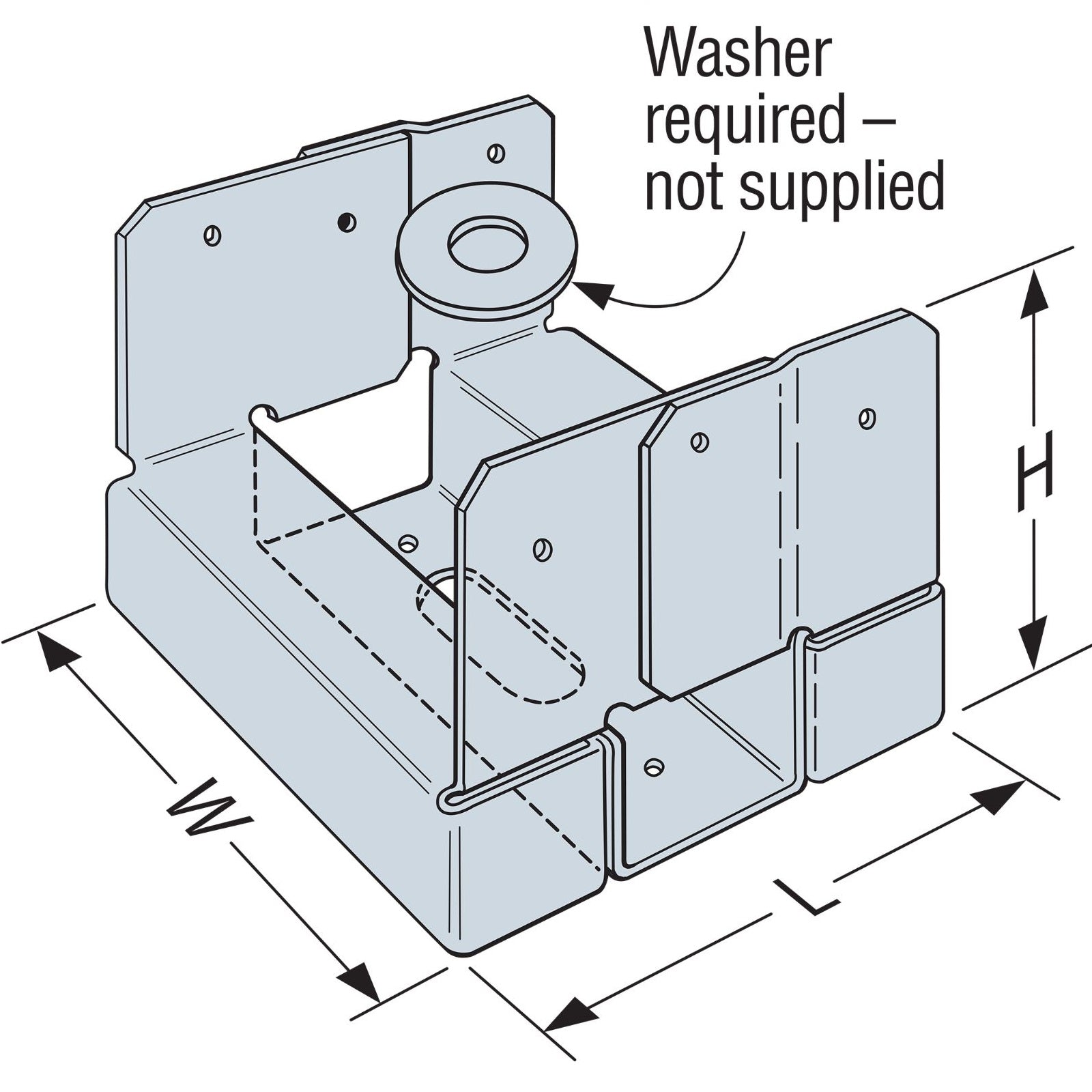Simpson ABA44Z 4x4 Adjustable Post Base - Zmax Finish – Fasteners Plus