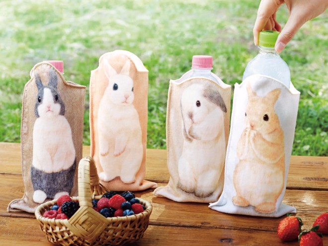 うさぎがピョンと立つ うたっちペットボトルタオル│YOU+MORE