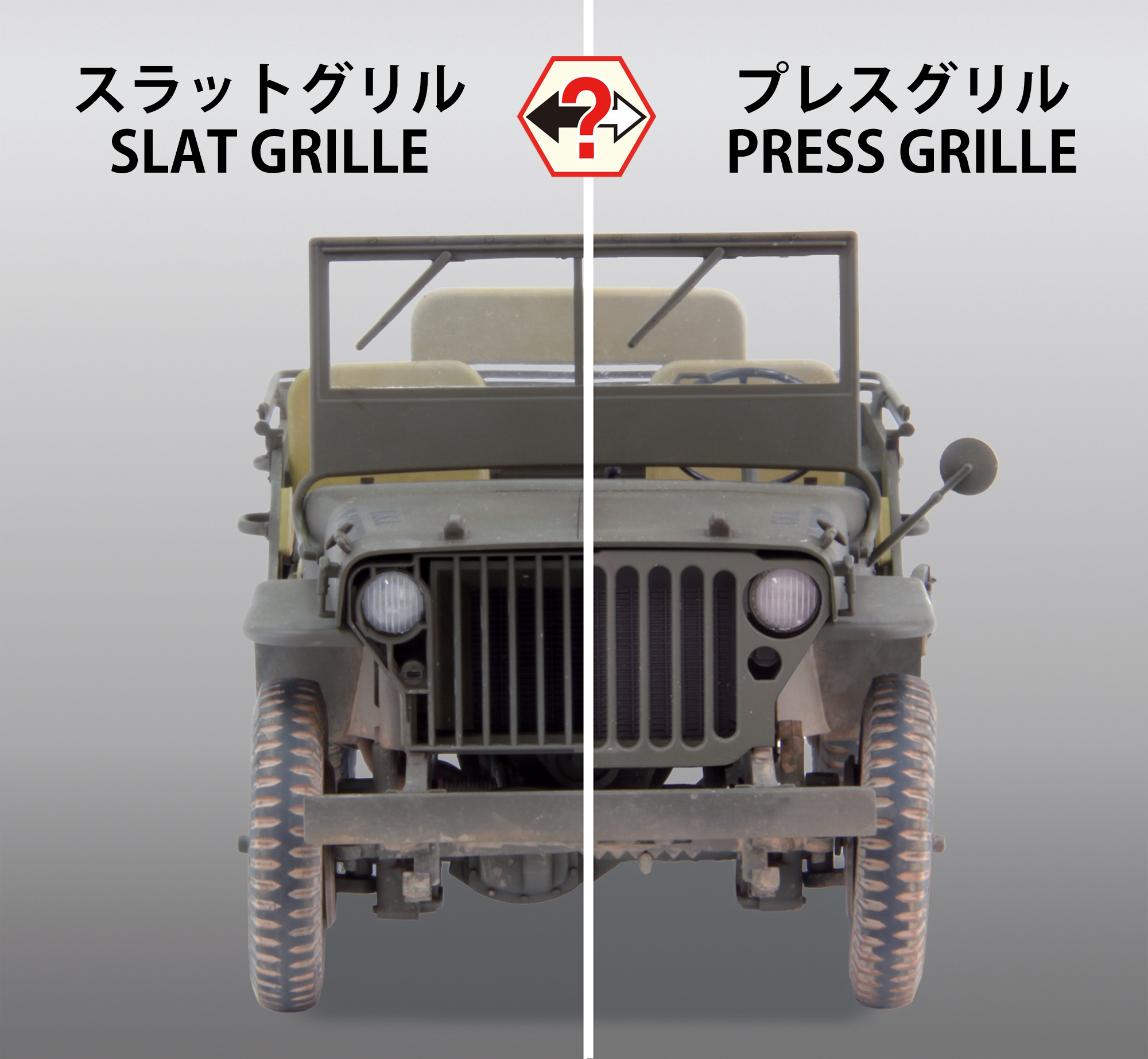 1/20 アメリカ陸軍1/4トン 4x4トラック（トレーラー・機関銃付）