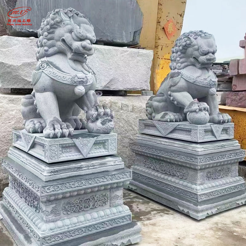 花岗岩北京狮石雕狮子动物雕塑石狮银行门口摆件MXFSD-SZ132 | 福建惠安