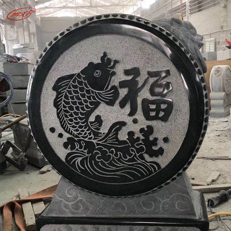 青石雕刻门墩一对抱鼓石福鱼貔貅石墩酒店家用装饰摆件定做MXFSD-MG2523