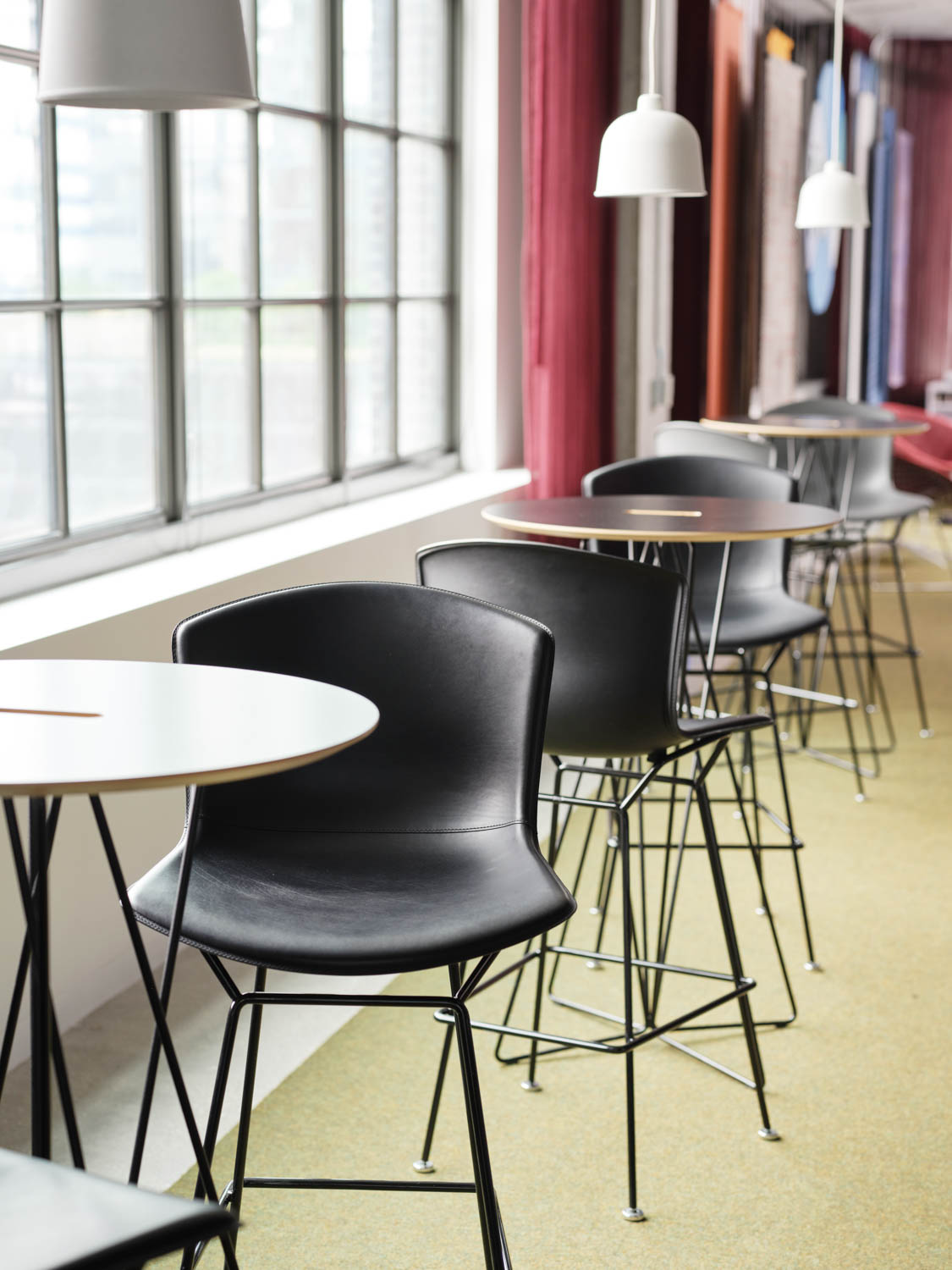 Bertoia Leather-Covered Barstool - Original Design | Knoll