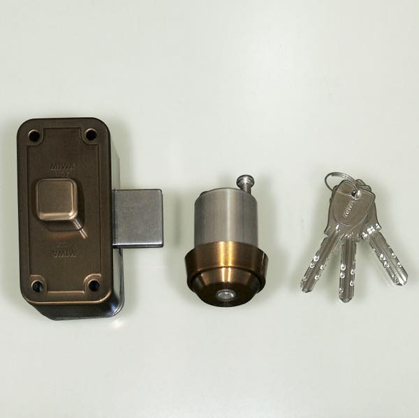 小池ガラス店 / 美和ロック 面付本締錠 NDZ-1型 ドア厚 : 33-42mm用 色