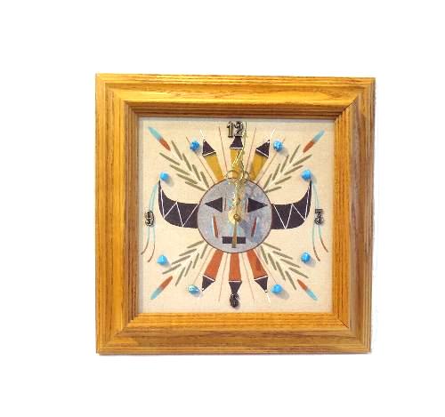 アメリカインディアン製作のクロック 壁掛け時計