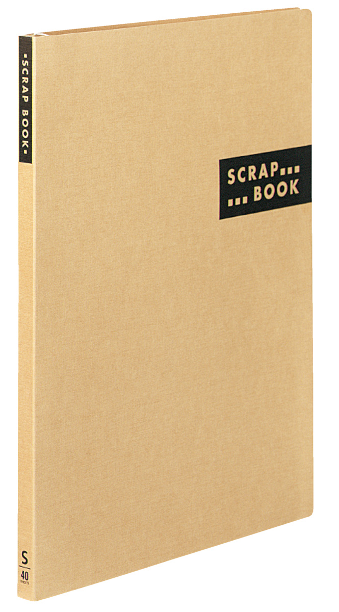 スクラップブックSスパイラルとじ・固定式A4 クラフト40枚黄｜文具
