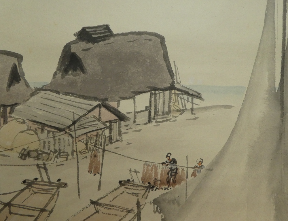 川合玉堂 『網干』 [古美術こもれび] 骨董,掛軸,絵画の買取と販売,名古屋