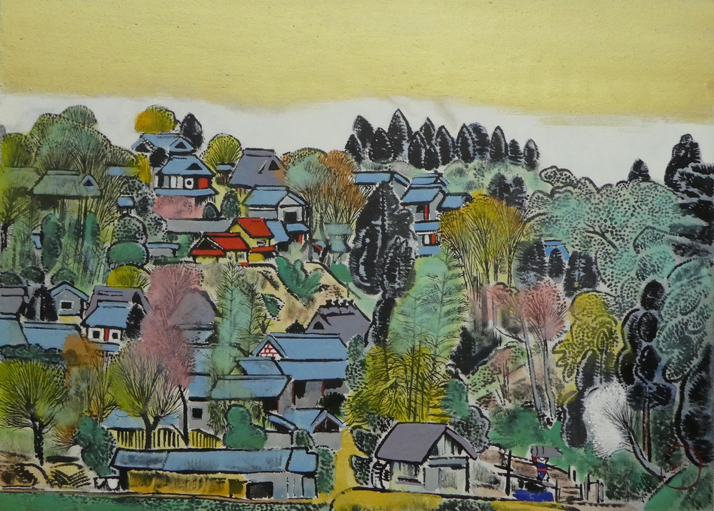 小松均 『大原春景』 [古美術こもれび] 骨董,掛軸,絵画の買取と販売,名古屋