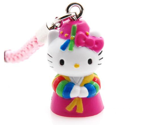 韓国限定 ハローキティ ストラップ 4個セット 韓国限定 ハローキティ